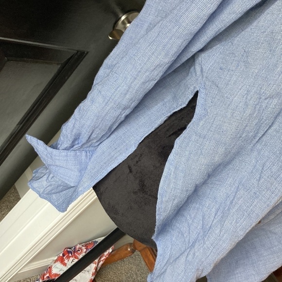 FREE PEOPLE Blue Button Down Shirt Size XS - Picture 7 of 9